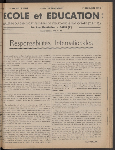 n°78, 1 décembre 1950