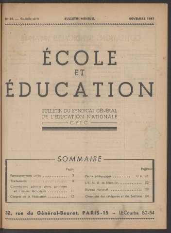 n°30, novembre 1947