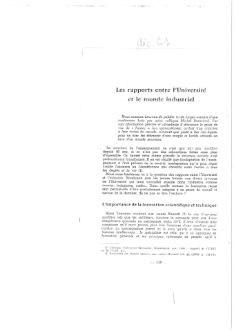 Compilation des textes publiés dans des revues non CFDT. Jeunesse ouvrière (publication de la JOC), Cahiers universitaires catholiques (publication de l'association Joseph Lotte), Chronique sociale de France, Vivante Éducation, Masse ouvrière, publications non identifiées