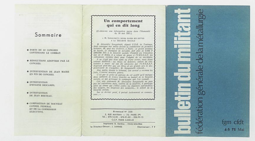 n°4-71 ou n°338, mai 1971