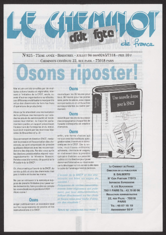 n°825, juillet 1994