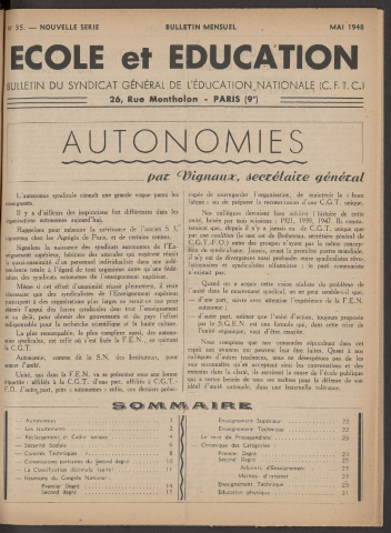 n°35, mai 1948