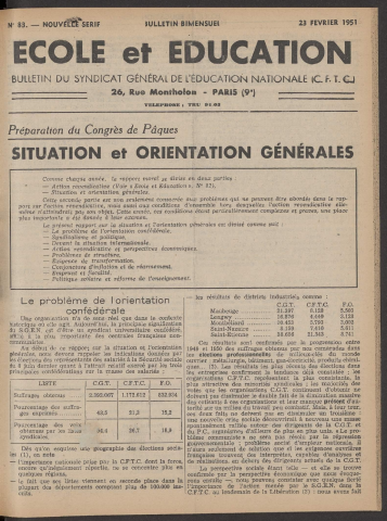 n°83, 23 février 1951