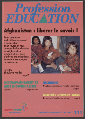 n°111, novembre 2001