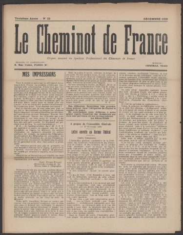 n°22, décembre 1920