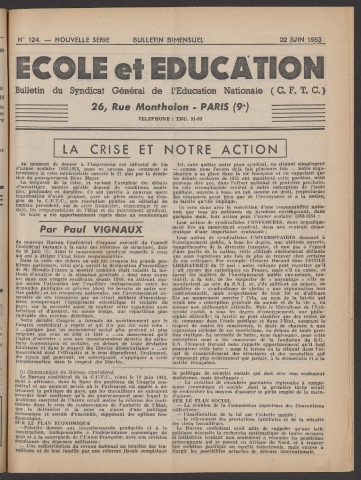 n°124, 22 juin 1953