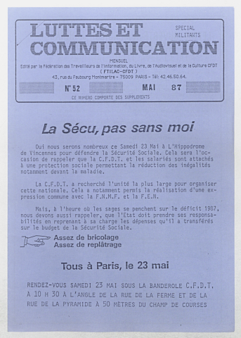 n°52 de mai 1987