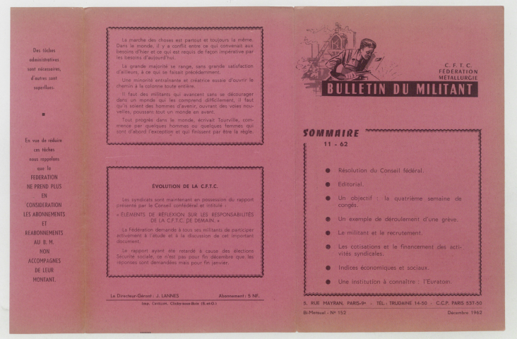 n°11-62 ou n°152, décembre 1962