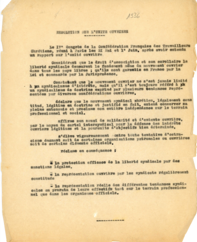 17ème congrès confédéral, 31 mai-1er juin 1936, Paris