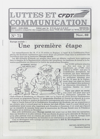 n°72 de novembre 1989