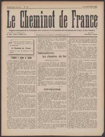 n°24, 15 janvier 1921