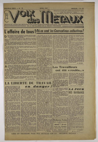 n°15, avril 1947