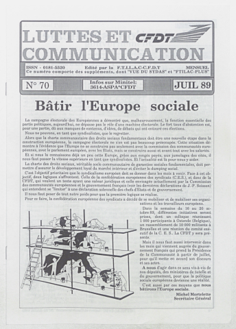 n°70 de juillet 1989