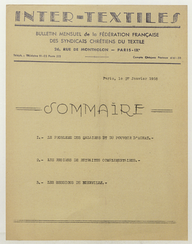 n°spécial, janvier 1958