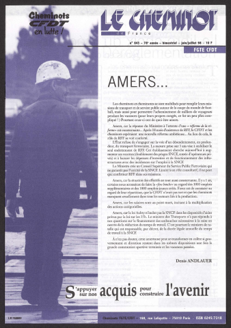 "en lutte!" n°843, juin-juillet 1998