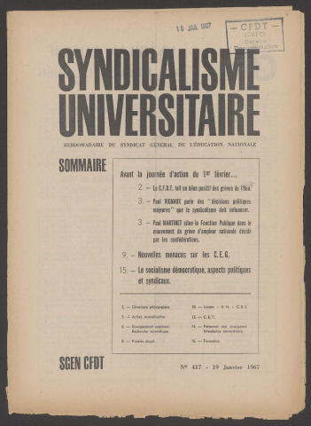 n°417, 19 janvier 1967