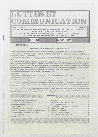 n°56 de novembre 1987