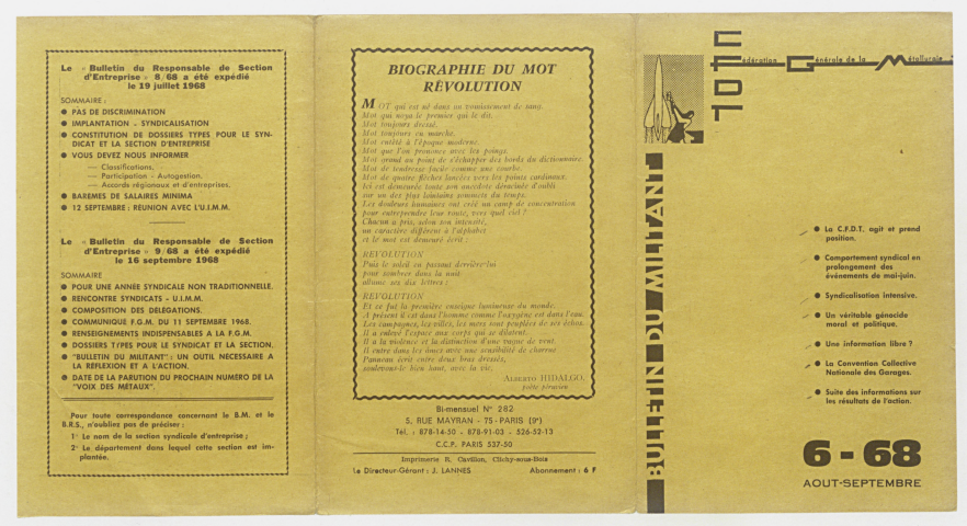 n°6-68 ou n°282, août 1968