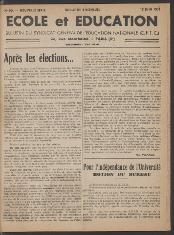 n°90, 15 juin 1951