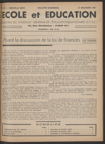n°97, 21 décembre 1951