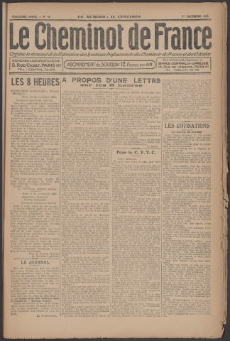 n°60, 1 décembre 1922