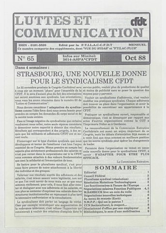 n°65 de octobre 1988