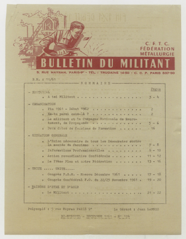 n°11-61 ou n°124, décembre 1961