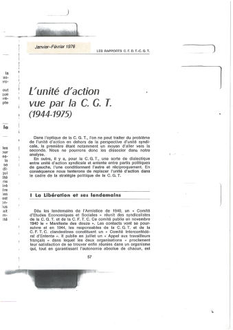 Compilation des articles publiés dans CFDT Aujourd'hui