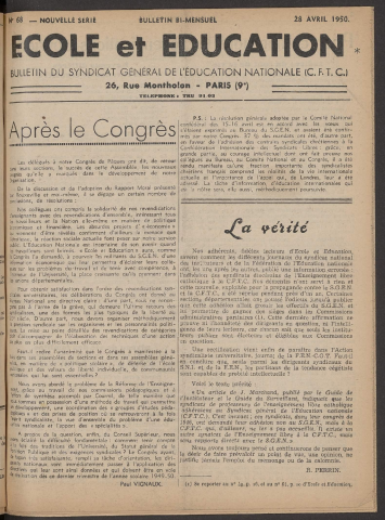 n°68, 28 avril 1950