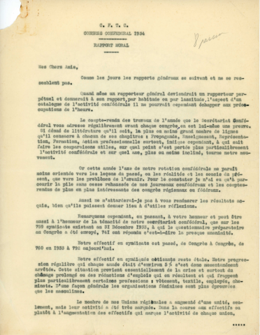 15ème congrès confédéral, 20-21 mai 1934, Paris