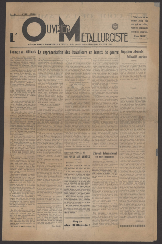 n°41, avril 1940