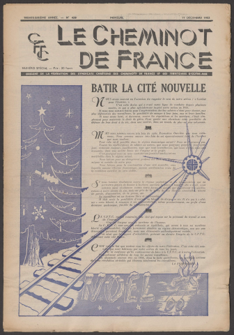 Cheminot de France n°429, décembre 1953