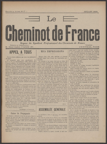 n°17, juillet 1920