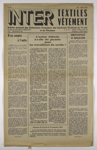 Intertextile n°59, juin 1956