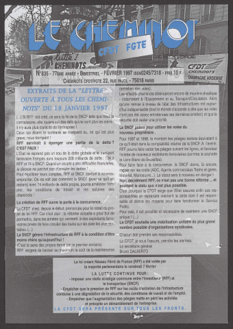 "en lutte!" n°835, février 1997