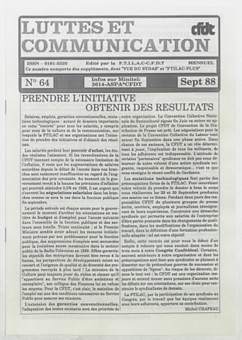 n°64 de septembre 1988