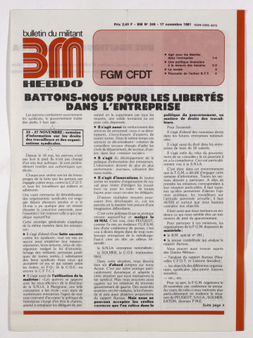 n°248, 17 novembre 1981