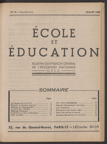 n°19, juillet 1946