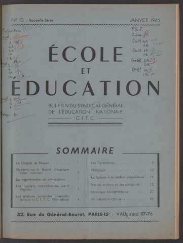 n°13, janvier 1946