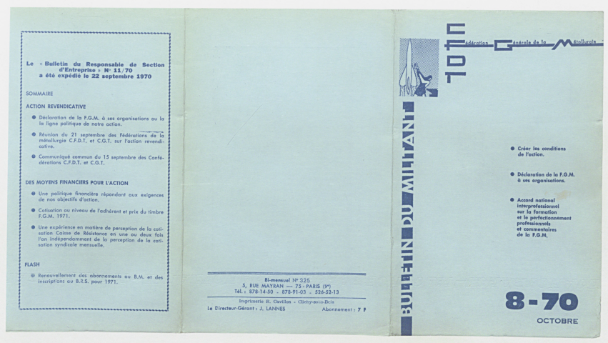 n°8-70 ou n°325, octobre 1970