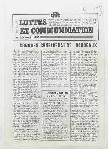 n°39 de août 1985