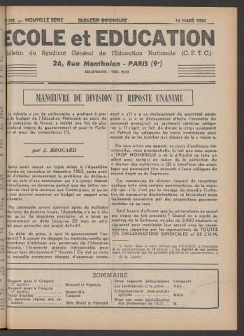 n°136, 15 mars 1954